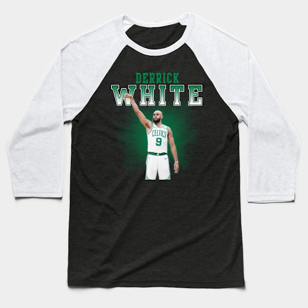 Derrick White Baseball T-Shirt by Bojes Art